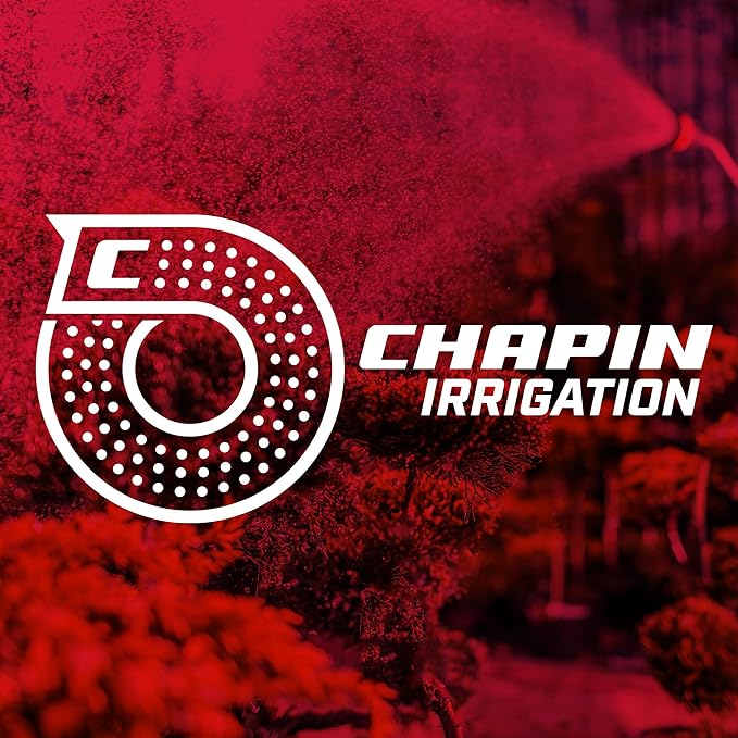 Chapin 4697: Industrial High Flow Firefighter Style Garden Hose Nozzle, Classic Fireman Style Grip Nozzle with Threaded Garden Hose Connection, Adjustable Twist Nozzle, Up to 250 PSI, Red/Black