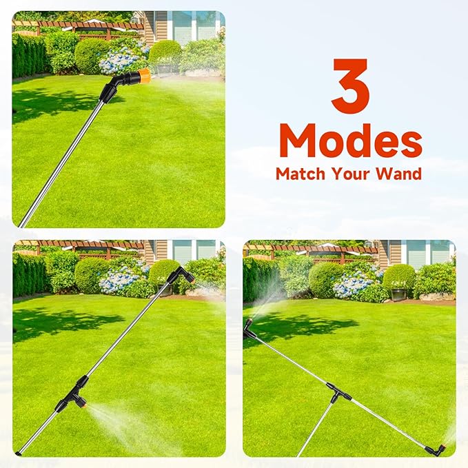 4 Nozzles Metel Boom Wand with 1/4" and 3/8" Brass Fitting, Sprayer Boom Equipped with Two Types Nozzles, Durable Metal Rods, Wide-Coverage Agricultural & Lawn Spray Attachment for Tractors/UTVs