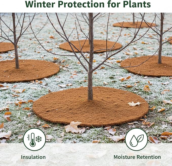 EIMQUVW 4 Rolls 16x40 Inch(40cm*100cm) Coconut Coir Liner Roll Coco Liner Roll Coconut No-Slip Ice and Snow Carpet Mats Natural Coir Fiber Liner Sheets Carpet Animal Pet Pad