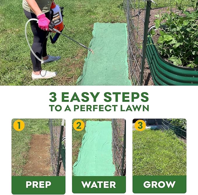 PetraMax Bermuda Grass Seed Rolls for Southern Lawns - Biodegradable Roll Out Grass Seed Mat - Also Perennial Rye & Tall Fescue Blend - Full Sun - Erosion Control - Patch Lawn Repair (432 Sq Ft)