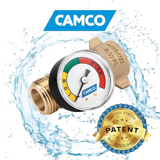 Camco 90-Degree Hose Elbow For RVs -Solid Brass Construction-Certified Lead-Free Features Convenient Easy Grip Connector- For RV Water Hoses,Residential Outdoor Faucets(22507),2 Count (Pack of 12)