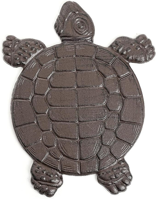 Sungmor Cast Iron Turtle Stepping Stones, Sturdy Metal Stepping Mat for Front Door, Outdoor Walkway Decorative Statue, Garden Path Pavers for Yard Lawn Landscaping