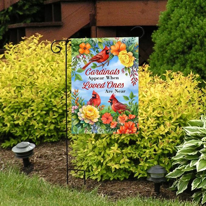 Briarwood Lane When Cardinals Appear Garden Flag