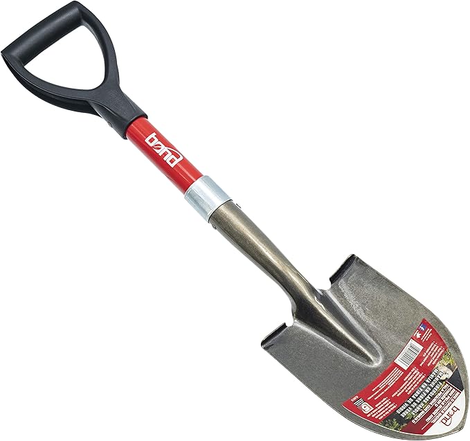 Bond Manufacturing LH015AM Mini D-Handle Shovel (12-Pack), Black