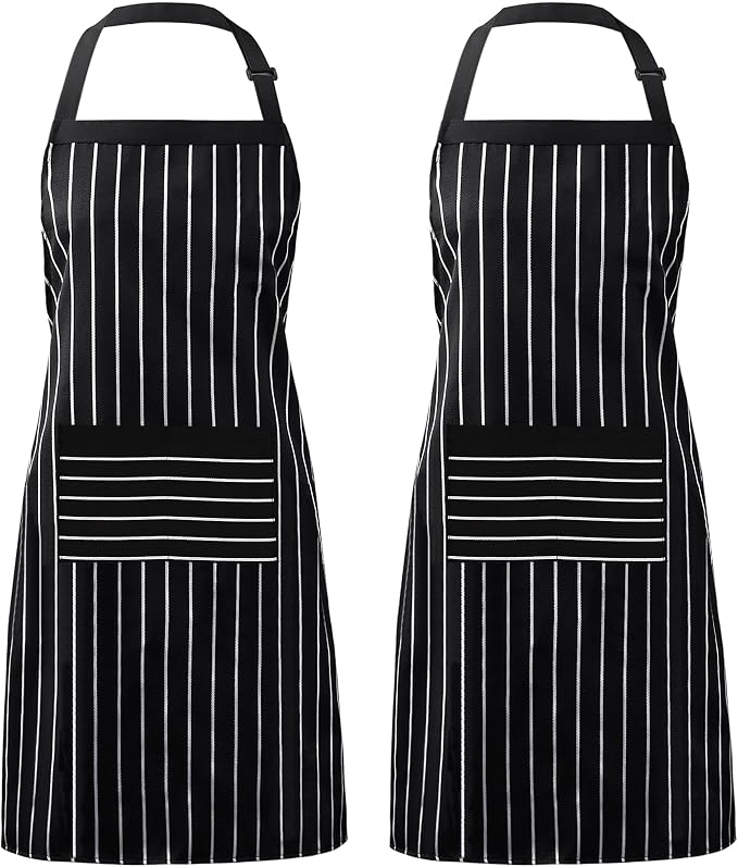Syntus Apron for Men Women, Adjustable Cooking Kitchen Chef Aprons with 2 Pockets