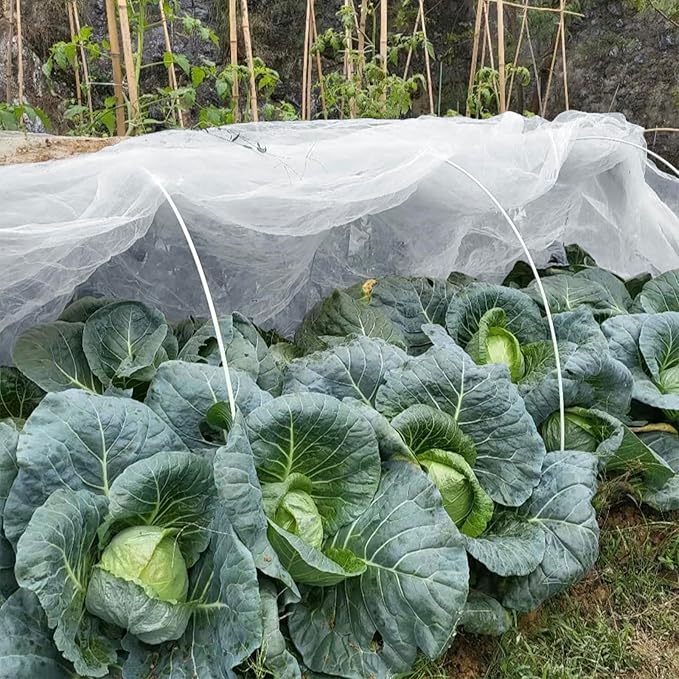 GonLei Garden Netting 2pack 10x25FT Fruits Tree Netting for Garden Protection,Garden Mesh Netting Plants Blueberry Shrubs Berry Barrier Mosquito Vegetables Covers Row Raised Bed Patio Mesh Net