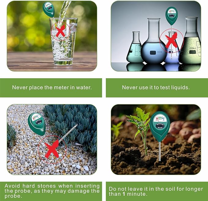 XLUX Soil Moisture Meter (Since 2015) - Durable 304 Stainless Steel Probe & Virgin ABS - Instant Read Hygrometer for Garden, Indoor & Outdoor Plants (Upgraded Design)