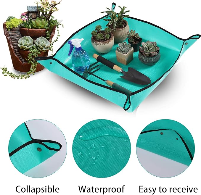 Plant Repotting Mat for Plants, Gardening Hand Tools for Gardeners, PE, 39.4x39.4in (100x100cm)