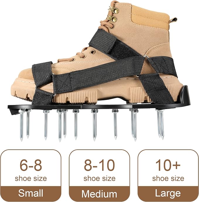 Aerator Shoes, Aerator Lawn Tool, Free-Installation Aerator Lawn Tool, Universal Size Soil Yard Aerator Shoes for Lawn and Yard - No Stainless Steel