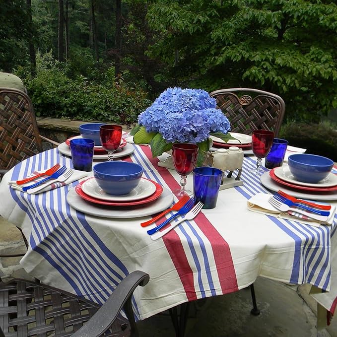 60 Pcs Red White and Blue Plastic Forks, 4th of july Plastic Forks, Heavy Duty Disposable Plastic Cutlery Set for Memorial Day, Election Day, 4th of July Independence Day, Veterans Day Decorations