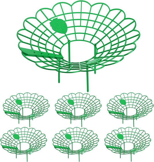 Iceyyyy 6 Pack Strawberry Plant Stand Supports-Strawberry Plant Support Stand Rack with 4 Support Feets-Growing Frame Holder Cage to Keep Berries Clean and Prevent Rot