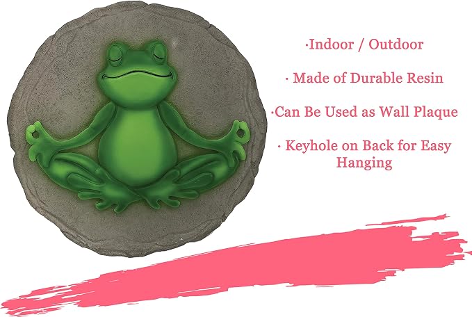 Spoontiques - Garden Décor Yoga Frog Stepping Stone Decorative for