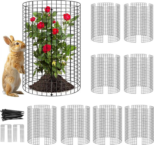 8 Pack Plant Protector from Animals, Wire Mesh Plant Cages for Garden – Sturdy Metal Plant Protectors to Keep Rabbits, Squirrels, and Animals Out – Ideal for Vegetables, Flowers, and Outdoor Plants