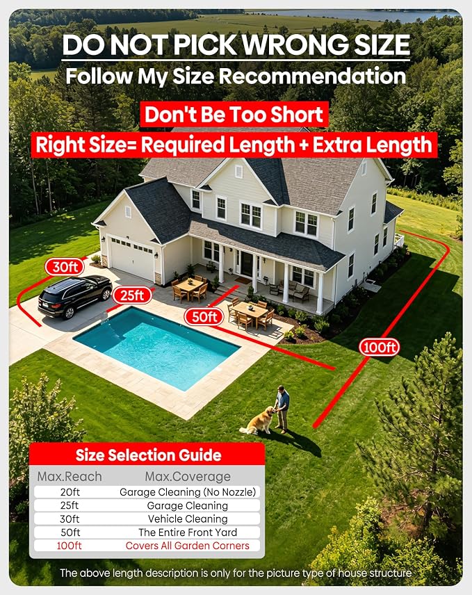 Non-Expandable Metal Garden Hose 25 Feet with Sprayer Nozzle, Flexible, No Kinking, Lightweight & Heavy Duty Water Pipe, Stainless Steel Outdoor Water Hose for Yard 25 ft, Male to Female Connector