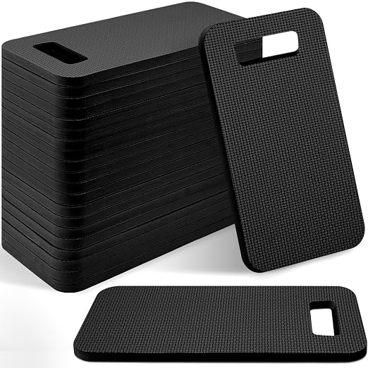 Riakrum 20 Pcs Garden Kneeling Pad Garden Knee Pad Thick Foam Knee Mat Waterproof Cushion for Kneeling Multi Functional and Church Kneeler for Praying, Baby Bath, Yoga, 15.4 x 6.7 Inch (Black)