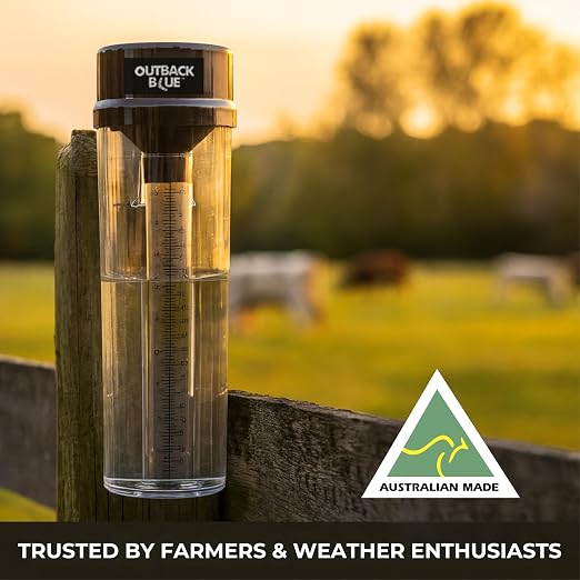 Professional Rain Gauge - 11" High Capacity Precipitation Measure Tool, Accurate to 0.01 Inch, Weather Resistant, Easy Read, for Garden, Farm, Meteorology - Australian Made
