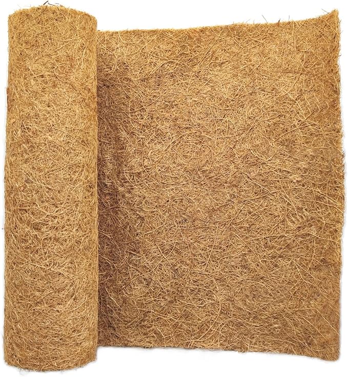 SUNYAY 16x80 inch Natural Coconut Coir Liner Sheets Coco Fiber Roll Coco Mat for Planter Flower Basket Liner Garden Decoration Animal Pet Pad