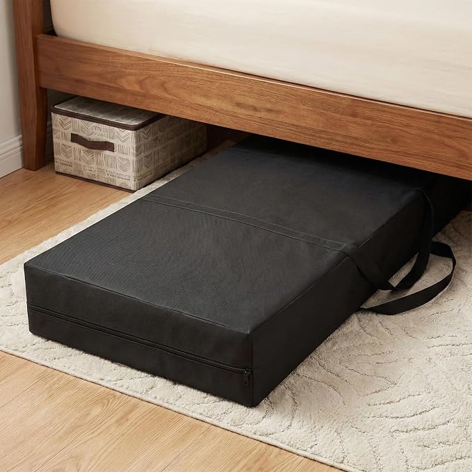 Table Leaf Storage Bag Heavy Duty Waterproof Extra Large 50" Lx24 W Table Leaf Covers Protector with Reinforced Handles for Storage, Black