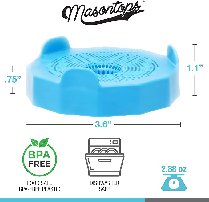 Masontops Bean Screen Plastic Mason Jar Sprouting Lids Mason Jar Sprouting Kit – For Growing Broccoli Seeds, Alfalfa, Mung Bean Sprouts – Wide Mouth Seed Sprouting Jar Lids Sprouting Kit Mason Jar