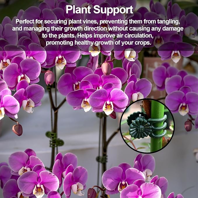 50 Pcs Plant Clips Orchid Clips,Plant Orchid Support Clips,Flower and Vine Clips，Garden Clips，Plant Clips for Climbing Plants