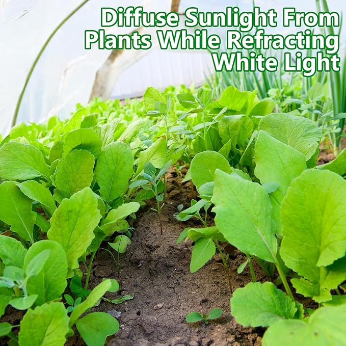 DECOHS 50 x 10 Ft Plant Sun Protection Cloth, Garden Plant Shade Cloth, Non-Woven White Light Refraction Sunshade Fabric for Protecting Plants Vegetable Rows from Direct Sunlight