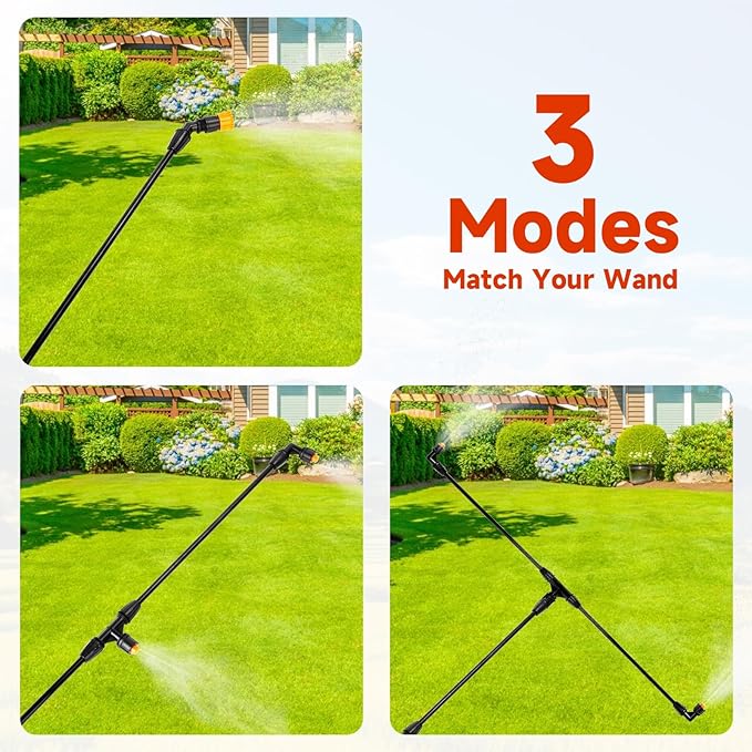4 Nozzles Poly Spray Boom Wand with 1/4" Brass Fitting, Backpack Multi Nozzle Spray Holder, Sprayer Boom Equipped with Two Types Nozzles, DIY Length Up to 74.8" Wand for Tractor Watering Large Areas