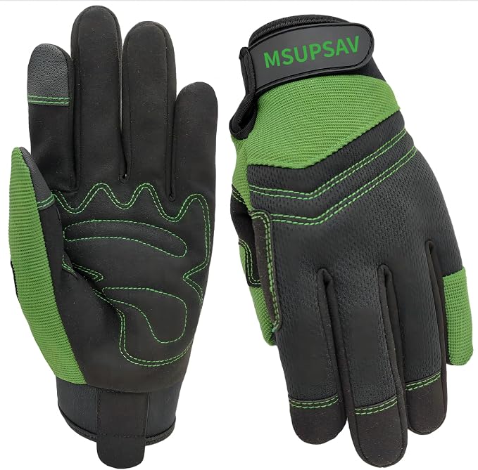 Gardening Gloves,Women Yard Work Garden Glove,Gifts | Thorn Proof,Puncture Resistant,Touchscreen,Gift,Leather,Spandex