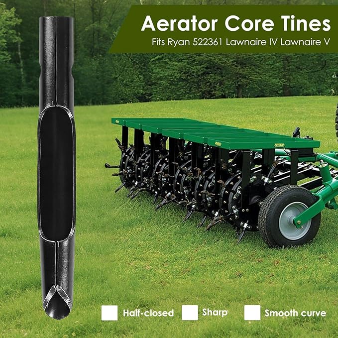 deawater 6 Aerator Core Tines Replacement for Ryan 522361, Fits Exmark 121-4894 & Bluebird 424-530A, Lawn Aerator Core Tine Set for Turf Aeration Equipment