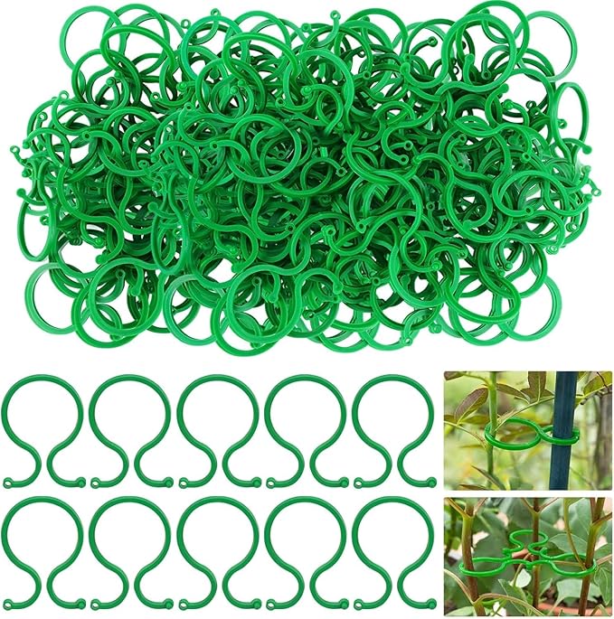 Hysagtek 100 Pcs Plant Clips for Climbing Plants Garden Clips Plant Support Clips for Tomato Gardening Clips Vegetable Clips for Support for Securing Plants