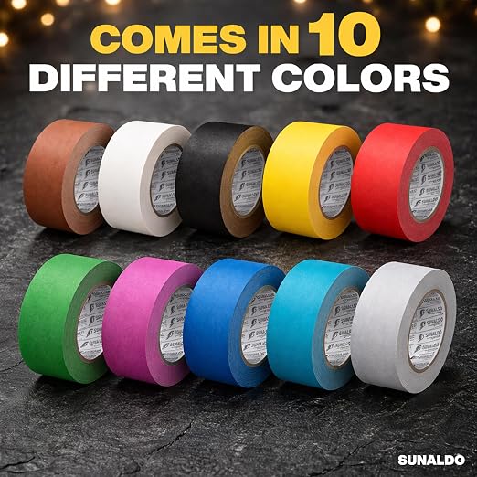 Gaffers Tape Heavy Duty, Easy to Rip, Residue-Free Professional Grade Floor Tape for Electrical Cords, Matte Finish Non Reflective, Weather Resistant (6, White, 2" x 30 Yards)