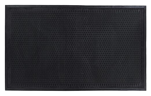 Guardian - MLL14030500 Clean Step Scraper Outdoor Floor Mat, Natural Rubber, 3'x5', Black, Ideal for any outside entryway, Scrapes Shoes Clean of Dirt and Grime