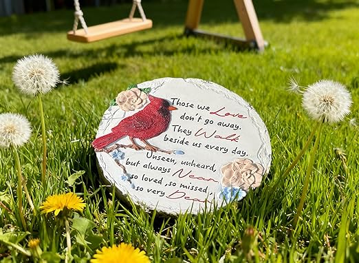 Memorial Garden Stone Memorial Stepping Stone Plaque Sympathy Gifts for Loss of Loved One Condolence Bereavement Gift for Garden Outside Lawn Home Decor