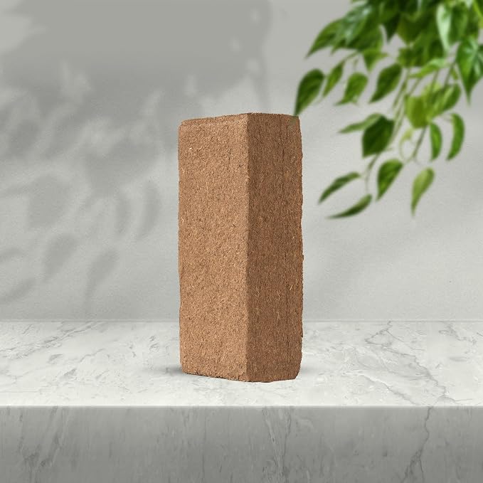 Coco Coir Bricks - Pack of 5, 1.4LBS Each (Total 7LBS)| Organic Solution for Sustainable Gardening! |OMRI Listed | Renewable Soil Made of Coconut | PH (Neutral) | Low EC