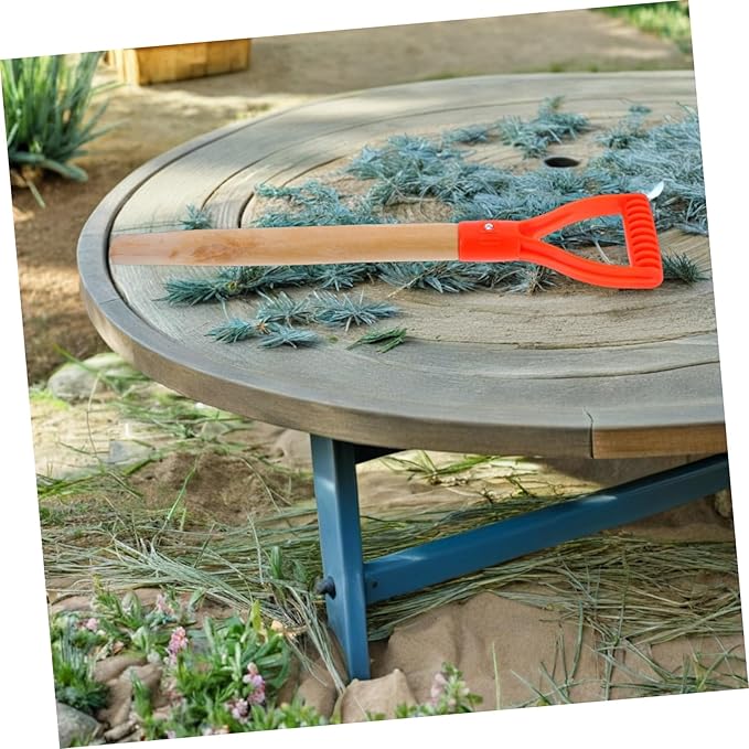 Mikikit Garden Fork Replacement Handle D Shaped Durable Wooden Shovel Grip with Nonslip Surface for Comfortable Digging and Secure Control in Heavy Soil
