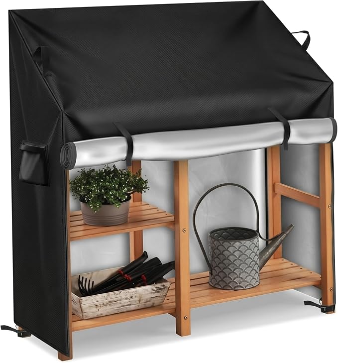 Outdoor Cabinet Cover, Waterproof & UV-Resistan Potting Bench Cover Outdoor Table Protector for Garden All Season, 48x45x20in.
