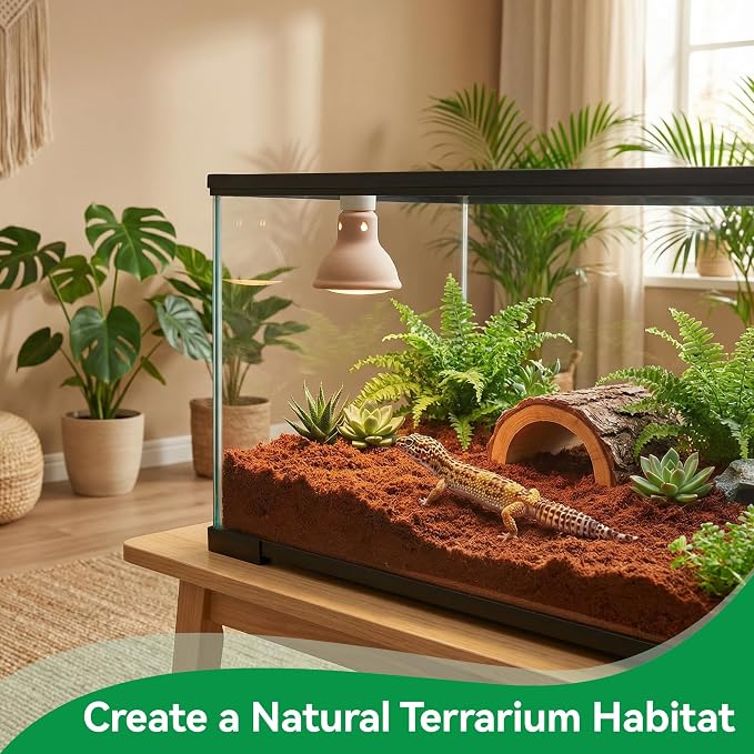 3 Pcs Organic Coconut Fiber Substrate, Biodegradable 100% Natural Coco Soil Brick, Multipurpose Eco-Friendly Terrarium Bedding for Reptiles, Tortoise, Bearded Dragon, Gecko, Snake & Amphibians