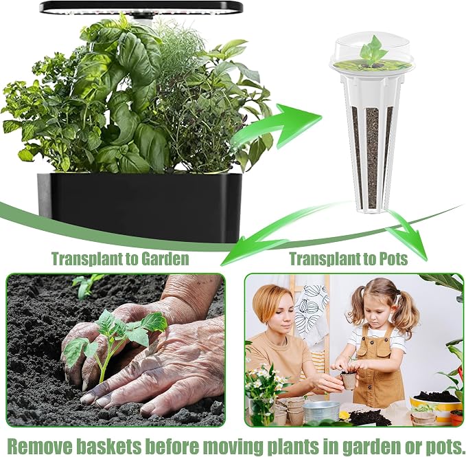 115Pcs Hydroponic Pods Supplies for Aerogarden Pods, Hydroponics Garden Accessories, Grow Anything Kit, 36 Grow Sponges 12 Grow Baskets 12 Grow Domes 36 Pod Labels 12 Spacers 6 Plant Labels 1 Tweezer