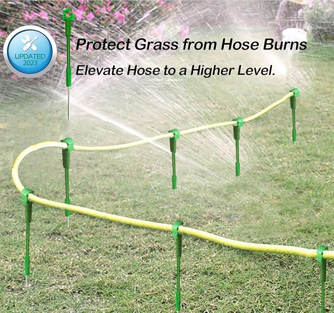 6PC 3/4” Hose Guides for Garden Decorative Hoder to Keep Hose off Grass,Outdoor Post Garden Support Water Sprinkler Stand Butler Gardening Supplies for Lawn Yard (Set C)
