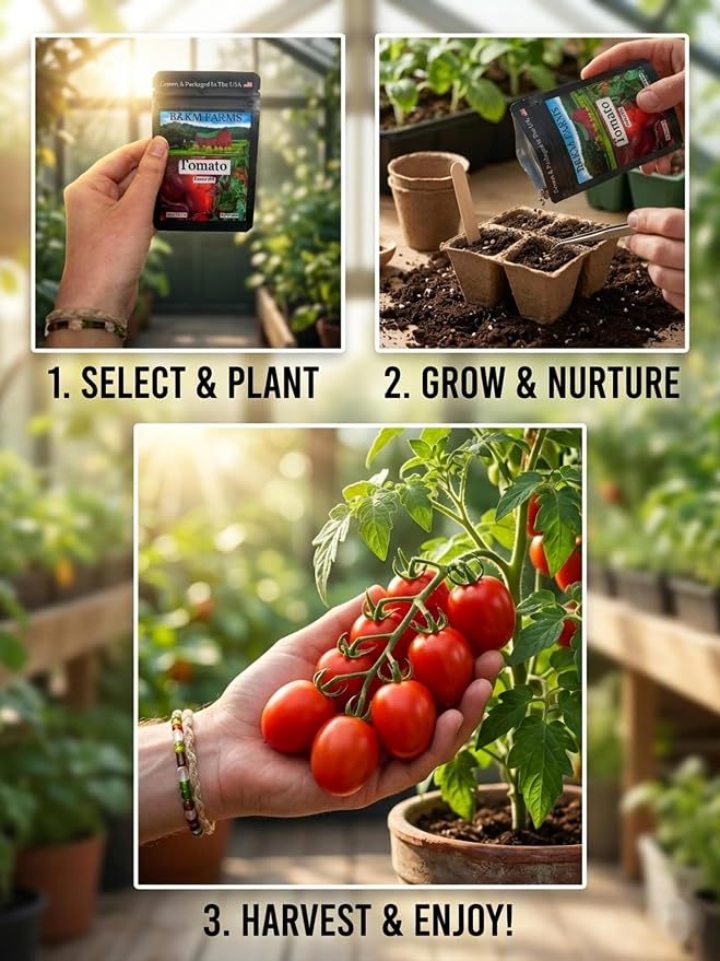 36 Pack Heirloom Vegetable & Herb Seeds 40,000 Count - Grown in USA Non-GMO Seeds for Planting Vegetables: B&KM Farms Premium Mylar Seed Packets Digital Growers Guide & Recipe Booklet