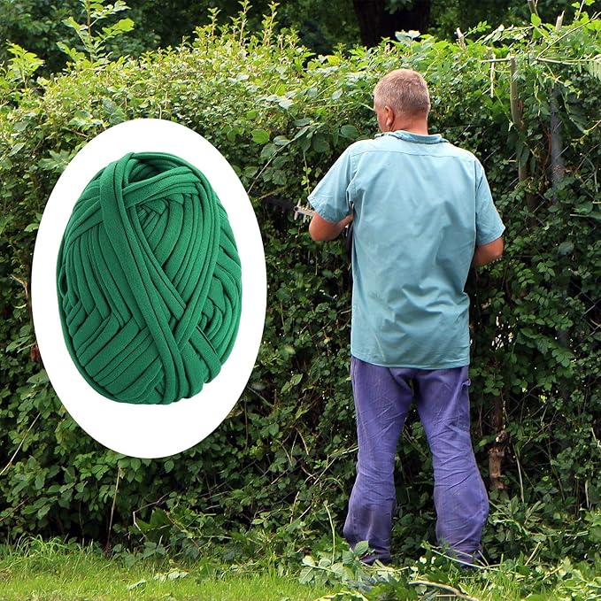 BBTO Garden Twine Soft Plant Tie Green Garden String Tree Tie Stretchy Gardening Tape Plant Support for Home Tying Climbing Plants Veggies Flower Supplies Craft 98 Feet/roll(1 Roll)