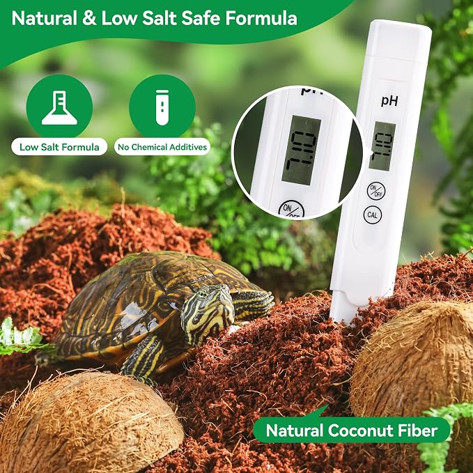 7 Pcs Organic Coconut Fiber Substrate, Biodegradable 100% Natural Coco Soil Brick, Multipurpose Eco-Friendly Terrarium Bedding for Reptiles, Tortoise, Bearded Dragon, Gecko, Snake & Amphibians