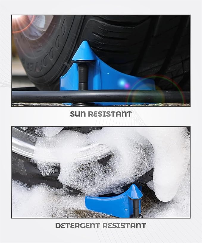 4PCS Car Detailing Organizer,Detailing Supplies,Car Accessories Washing Supplies,Automotive Hose Guide,Detailing Washer Hose Stuck Under The Wheels,Applied to Various Types of Cars,RVs (Blue)