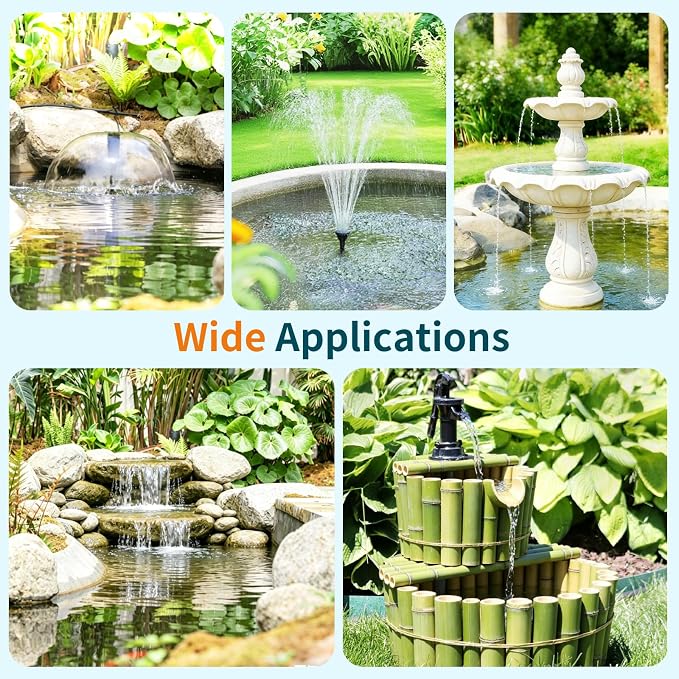 Antfraer 120W Solar Pond Filter with Water Pump, 1600GPH Solar Pond Filter with 3-Stage Filtration, Pond Filter Box with Filter Medias for Outdoor Ponds Fish Tank Waterfall Water Features