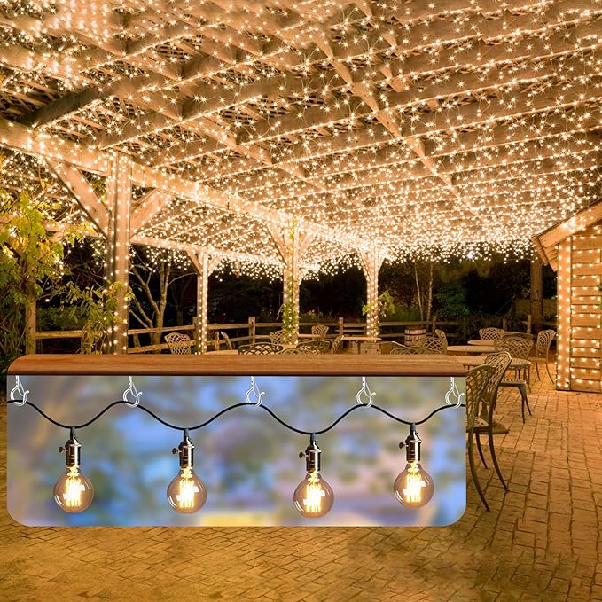 FSAH 36 PCS Q-Hanger Hooks, Screw Hooks for Outdoor String Lights, Safety Buckle Design Cup Eye Hook for Hanging Christmas Lights, Plants, Mounted on Wall Ceiling, Include 1 Wing Nut Driver, Silver