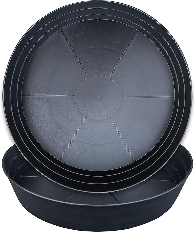 LWALRS Plant Saucer 14 Inch 2 Pack 10 12 14 16 18 20 25, Plastic Plant Trays for Pots，Extra-Deep Plant Water Dray Tray, Bird Bath Bowl, Heavy Flower Plant Saucers Indoors and Outdoor No Holes