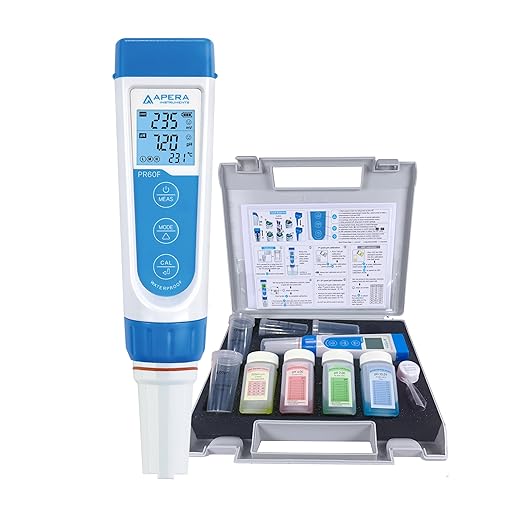 Apera Instruments PR60F Premium pH/ORP (Redox) Tester Kit with Dual Flat Sensor Pre-calibrated for High-Accuracy Simultaneous pH/ORP/Temp. Measurement