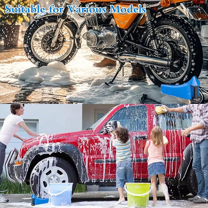 4 Pcs Car Hose Guide, Tire Hose Roller for Car Washing, Detailing Tire Hose Guide Preventing Pressure Washer Hose Stuck Under The Wheels, Plastic Wash Tool to Avoid Snagging(Blue)