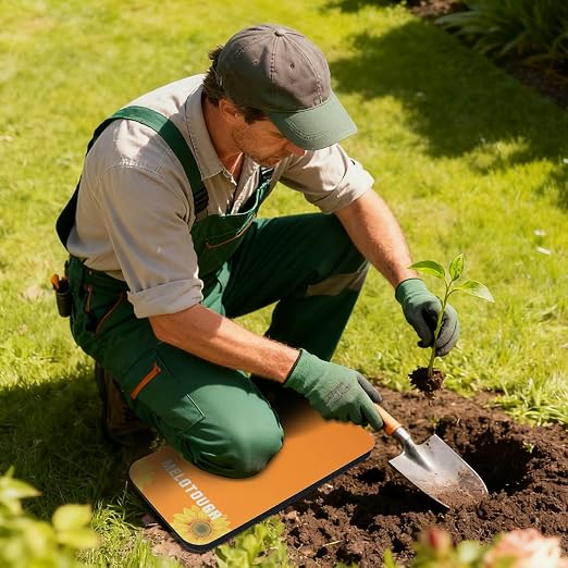 MELOTOUGH Garden Kneeling Pad, 1" Thick Soft NBR Foam Kneeling Pads for Gardening, Cleaning, Work - Lightweight & Comfortable, 15.75"x7.2" (Sunflower)