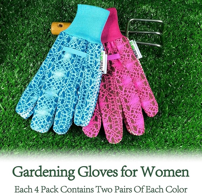 Gardening Gloves,Women Yard Work Garden Glove,Gifts | Thorn Proof,Puncture Resistant,Touchscreen,Gift,Leather,Spandex