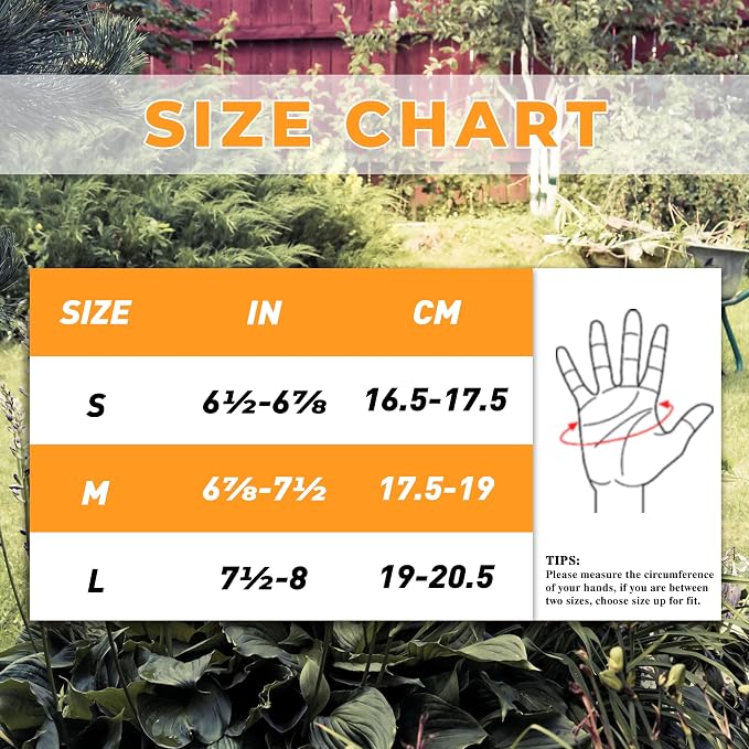 HANDLANDY Gardening Gloves for Women, Breathable Ladies Leather Garden Yard Gloves Best Gift for Gardeners